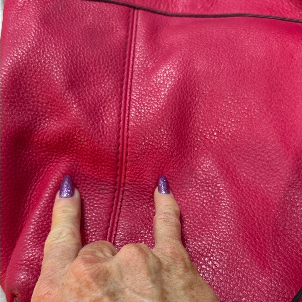 Cherry Red- Coach Lennox PebbleLeather Tote - Picture 10 of 17